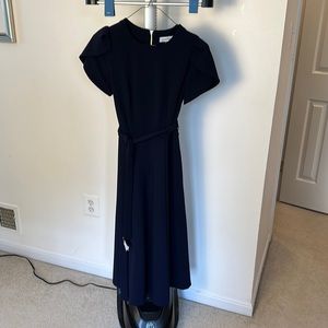 Calvin Klein Women’s Navy Blue Midi dress Size 2, EUC